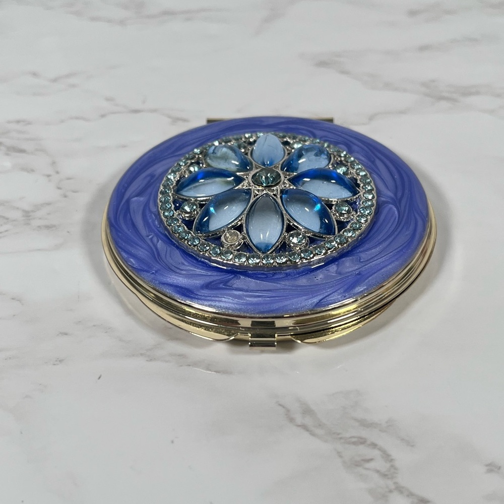 Jeweled Compact Mirror - Picture 3 of 9